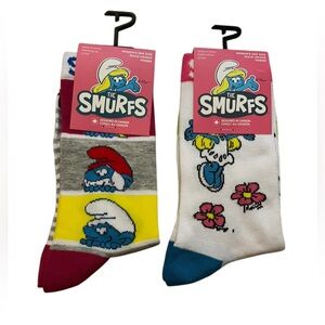 Smurfs Women’s Long Socks – One Size, Smurfette Design, Cute Cartoon Style,‎ NWT
